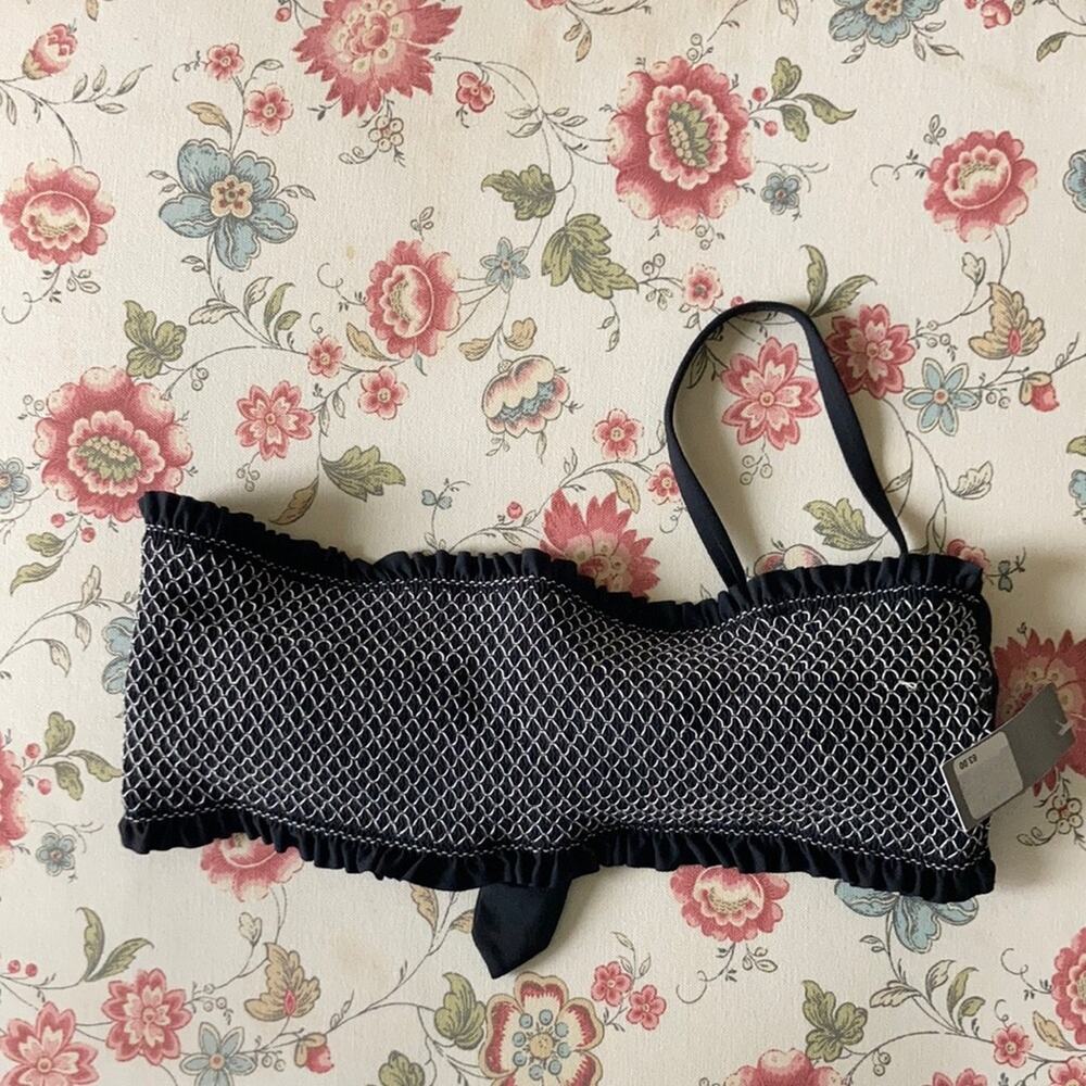 Chelsea 28 Black & White Bikini Top, Size M